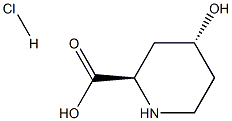 (2R,4R)-4-Hydroxypiperidine-2-carboxylic acid hydrochloride Structure