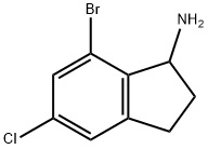 7-BROMO-5-CHLORO-2,3-DIHYDRO-1H-INDEN-1-AMINE 구조식 이미지