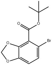 5-Bromo-benzo[1,3]dioxole-4-carboxylic acid tert-butyl ester Structure