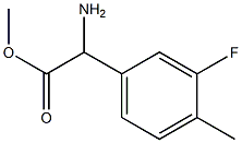 AMINO-(3-FLUORO-4-METHYL-PHENYL)-ACETIC ACIDMETHYLESTER 구조식 이미지