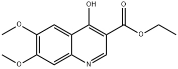 ethyl 4-hydroxy-6,7-dimethoxyquinoline-3-carboxylate 구조식 이미지