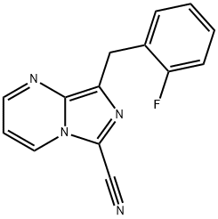 8-(2-fluorobenzyl)imidazo[1,5-a]pyrimidine-6-carbonitrile Structure