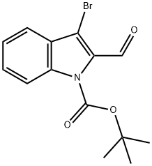 TERT-BUTYL 3-BROMO-2-FORMYL-1H-INDOLE-1-CARBOXYLATE 구조식 이미지