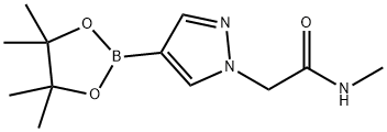 N-Methyl-4-(4,4,5,5-tetramethyl-1,3,2-dioxaborolan-2-yl)-1H-pyrazole-1-acetamide 구조식 이미지