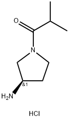 (R)-1-(3-Aminopyrrolidin-1-yl)-2-methylpropan-1-one hydrochloride 구조식 이미지