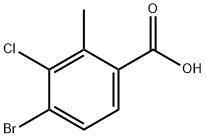 4-Bromo-3-chloro-2-methylbenzoic acid Structure