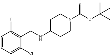 tert-Butyl 4-(2-chloro-6-fluorobenzylamino)piperidine-1-carboxylate Structure