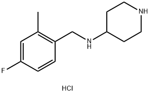 N-(4-Fluoro-2-methylbenzyl)piperidin-4-amine dihydrochloride Structure