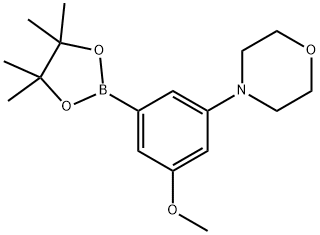 4-(3-Methoxy-5-(4,4,5,5-tetramethyl-1,3,2-dioxaborolan-2-yl)phenyl)morpholine Structure