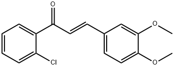 (2E)-1-(2-chlorophenyl)-3-(3,4-dimethoxyphenyl)prop-2-en-1-one 구조식 이미지