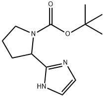 1-Pyrrolidinecarboxylic acid, 2-(1H-imidazol-2-yl)-, 1,1-dimethylethyl ester Structure