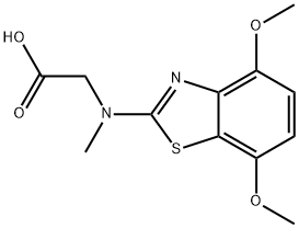 N-(4,7-dimethoxy-1,3-benzothiazol-2-yl)-N-methylglycine Structure
