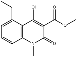 1,2-Dihydro-4-hydroxy-5-ethyl-1-methyl-2-oxo-quinoline-3-carboxylic acid methyl ester Structure