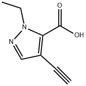 2-Ethyl-4-ethynyl-2H-pyrazole-3-carboxylic acid Structure