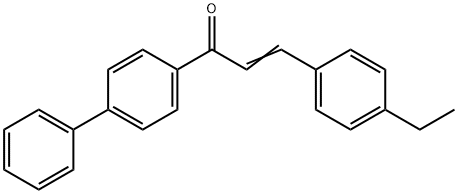 (2E)-1-{[1,1-biphenyl]-4-yl}-3-(4-ethylphenyl)prop-2-en-1-one 구조식 이미지