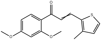 (2E)-1-(2,4-dimethoxyphenyl)-3-(3-methylthiophen-2-yl)prop-2-en-1-one 구조식 이미지