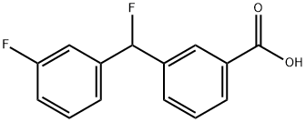 3-[Fluoro-(3-Fluoro-Phenyl)-Methyl]-Benzoic Acid 구조식 이미지