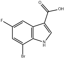 7-bromo-5-fluoro-1H-indole-3-carboxylic acid 구조식 이미지