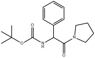 Tert-Butyl N-[2-Oxo-1-Phenyl-2-(Pyrrolidin-1-Yl)Ethyl]Carbamate 구조식 이미지