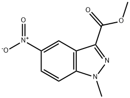 METHYL 1-METHYL-5-NITRO-1H-INDAZOLE-3-CARBOXYLATE Structure