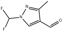 1-Difluoromethyl-3-methyl-1H-pyrazole-4-carbaldehyde Structure