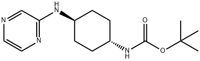 (1R*,4R*)-tert-Butyl N-[4-(pyrazin-2-ylamino)cyclohexyl]carbamate Structure