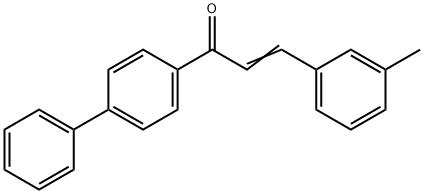 (2E)-1-{[1,1-biphenyl]-4-yl}-3-(3-methylphenyl)prop-2-en-1-one 구조식 이미지