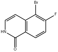 5-bromo-6-fluoro-1,2-dihydroisoquinolin-1-one 구조식 이미지