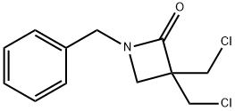 1-benzyl-3,3-bis(chloromethyl)azetidin-2-one Structure