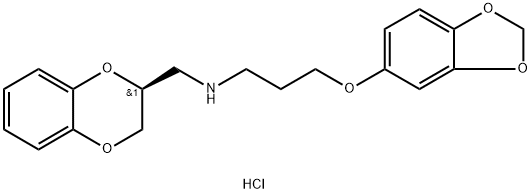 5-(3-((2S)-(1,4-Benzodioxan-2-ylmethyl)amino)propoxy)-1,3-benzodioxol hydrochloride Structure