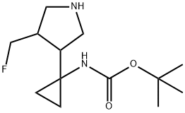 Tert-Butyl (1-(4-(Fluoromethyl)Pyrrolidin-3-Yl)Cyclopropyl)Carbamate Structure