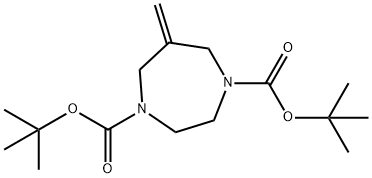Di-Tert-Butyl 6-Methylene-1,4-Diazepane-1,4-Dicarboxylate 구조식 이미지