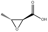 2-Oxiranecarboxylic acid, 3-methyl-, (2S,3R)- 구조식 이미지