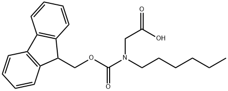 N-Fmoc-N-hexyl-glycine 구조식 이미지