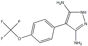 4-(4-(Trifluoromethoxy)phenyl)-1H-pyrazole-3,5-diamine 구조식 이미지