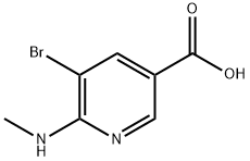 5-Bromo-6-methylamino-nicotinic acid Structure