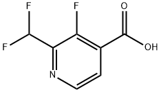 2-Difluoromethyl-3-fluoro-isonicotinic acid Structure