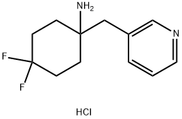 4,4-Difluoro-1-(pyridin-3-ylmethyl)cyclohexan-1-amine dihydrochloride 구조식 이미지