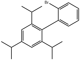 2'-bromo-2,4,6-triisopropyl-1,1'-biphenyl 구조식 이미지