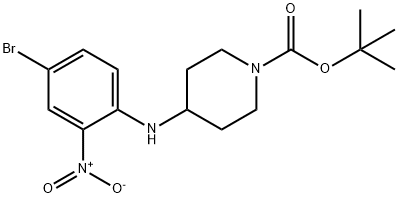 TERT-BUTYL 4-(4-BROMO-2-NITROPHENYLAMINO) PIPERIDINE-1-CARBOXYLATE 구조식 이미지