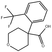 4-[2-(Trifluoromethyl)phenyl]oxane-4-carboxylic acid Structure