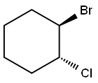 trans-1-bromo-2-chlorocyclohexane Structure