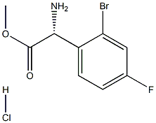 METHYL (2R)-2-AMINO-2-(2-BROMO-4-FLUOROPHENYL)ACETATE HYDROCHLORIDE 구조식 이미지