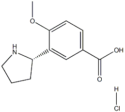 (S)-4-Methoxy-3-(pyrrolidin-2-yl)benzoic acid hydrochloride 구조식 이미지