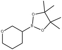 4,4,5,5-Tetramethyl-2-(tetrahydro-2H-pyran-3-yl)-1,3,2-dioxaborolane 구조식 이미지