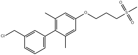 3'-(chloromethyl)-2,6-dimethyl-4-(3-(methylsulfonyl)propoxy)-1,1'-biphenyl Structure