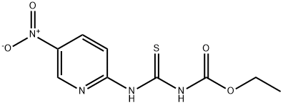 Carbamic acid, N-[[(5-nitro-2-pyridinyl)amino]thioxomethyl]-, ethyl ester 구조식 이미지