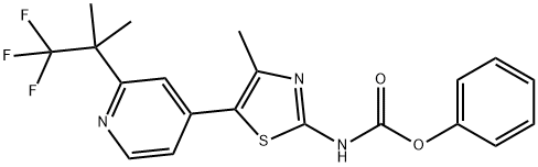 phenyl 4-methyl-5-(2-(1,1,1-trifluoro-2-methylpropan-2-yl)pyridin-4-yl)thiazol-2-ylcarbamate 구조식 이미지