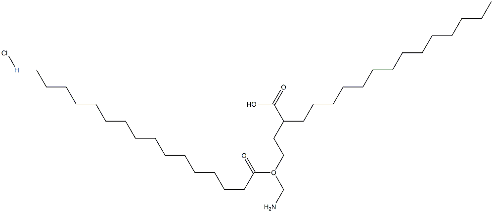 Hexadecanoic acid, 1-(aminomethyl)-1,2-ethanediyl ester, hydrochloride Structure