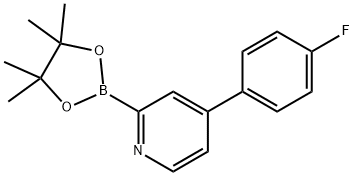 4-(4-fluorophenyl)-2-(4,4,5,5-tetramethyl-1,3,2-dioxaborolan-2-yl)pyridine 구조식 이미지